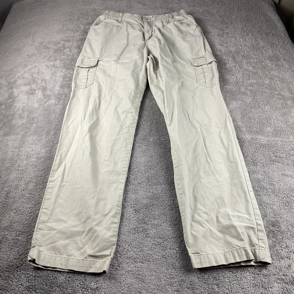 Columbia Sportswear Company Pants Womens 10R Beige Cargo‎ Outdoor High Rise